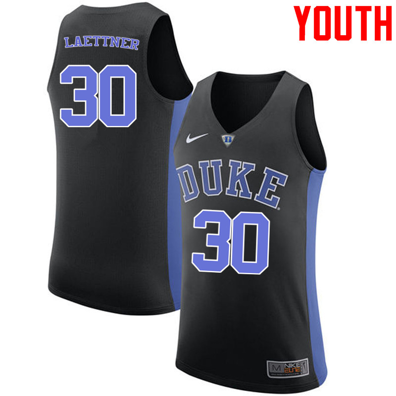 Youth #32 Christian Laettner Duke Blue Devils College Basketball Jerseys-Black